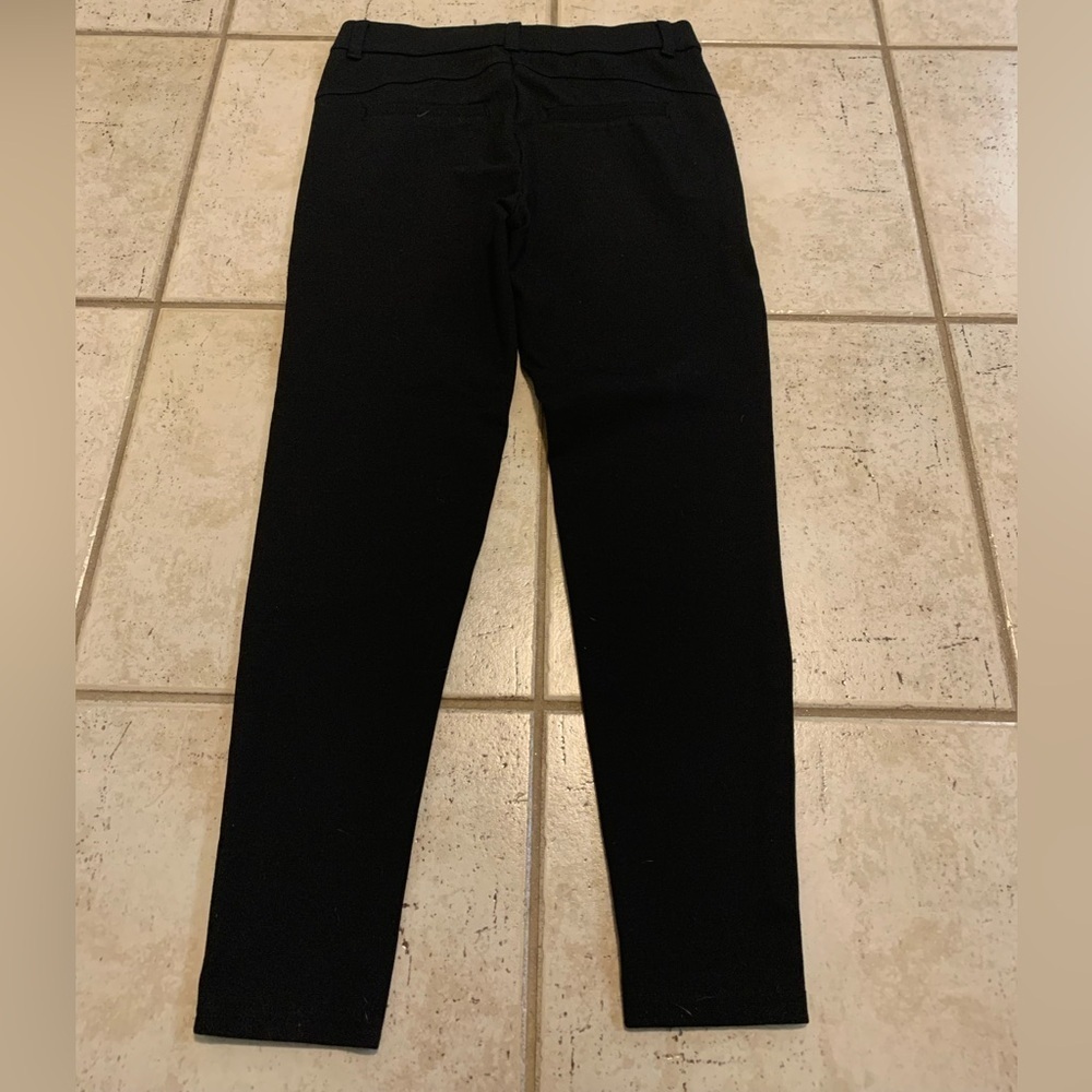 Suzy Shier Black Moto Quilted Panel Zipper Pocket Leggings Pants - Size M - Picture 4 of 9